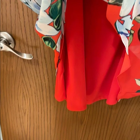 JH COLLECTIBLES UEC Women’s Size 16 Floral Sleeveless Red Sheath Dress - Picture 4 of 11